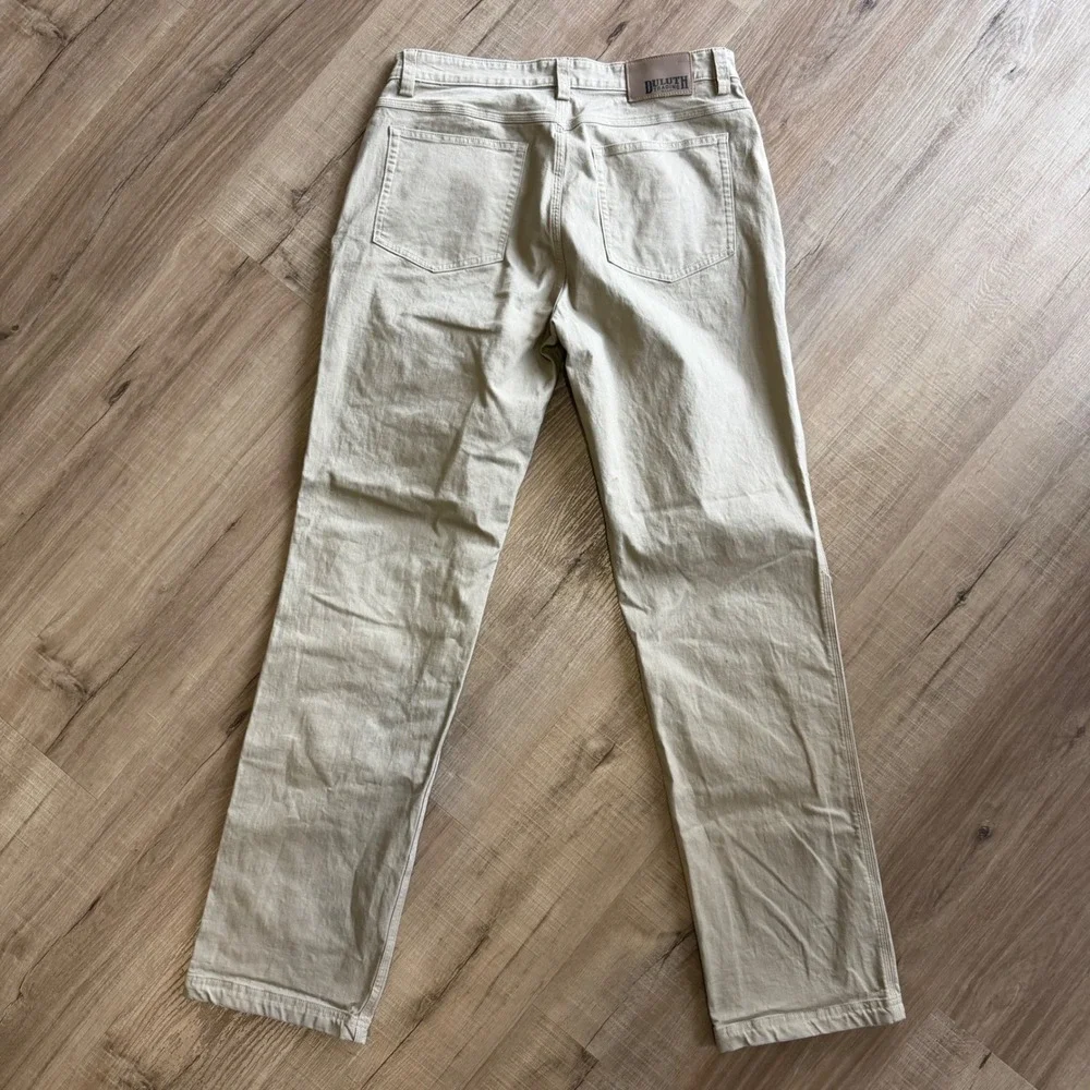 Duluth Trading Co Flex Fire Hose Relaxed Fit Khaki Work Pants 34x36 62752C